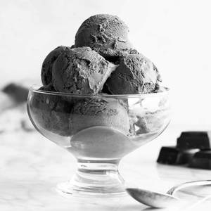 Exotic mud coffee ice-cream