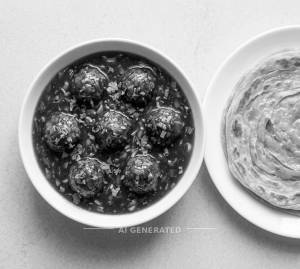 Veg Manchurian Gravy + Plain Paratha (1 Piece)