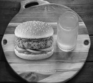 Veg Crispy Burger + Campa Energy Golden Boost 300Ml