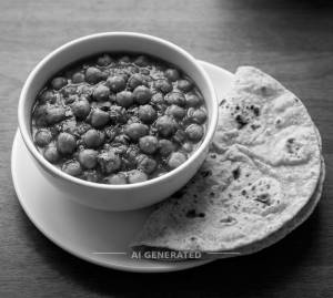 Chana Masala + Large Tawa Roti (1 Piece)