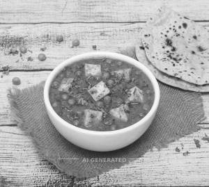 Matar Paneer + Tawa Roti (2 pieces)