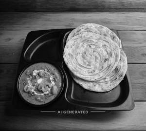 Mushroom Butter Masala + Lachha Paratha 2pis