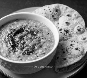 Dal Tadka + Indian Style Plain Roti (2 pieces)