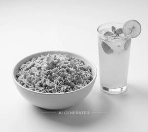 Veg fried rice + Nimbu Pani