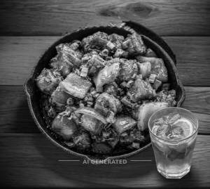 Chilli paneer + Mint iced tea