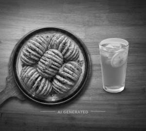 Achari Potato Spiral + Lemon Iced Tea
