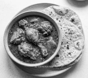 Chicken Curry + Tawa Roti (2 pieces)