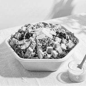 Flax Caesar Salad (High Protein, High Fiber)