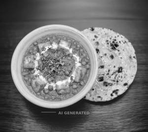 Matar Paneer + Butter Tandoori Roti (1 piece)