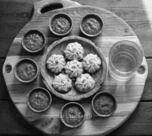 Chicken Momos And Red Chilli sauce [4 Pieces ] + Campa Energy Golden Boost 300Ml