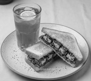 Tandoori Paneer Sandwich + Lemon Ice Tea