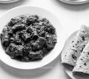 Beef intestine + Chapati (2 pieces)