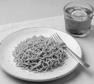 Plain Maggi + Lemon Ice Tea