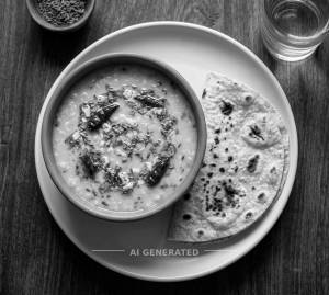 Dal Fry Udad/Arhar + Tawa Roti (1 Piece)