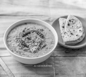 Dal tadka + Baby roti (2 pieces)