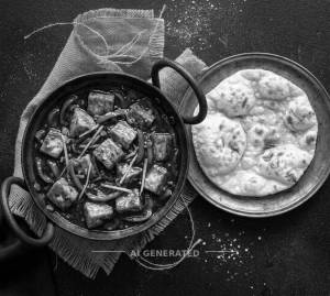 Paneer Chilli Gravy + Roti (1 piece)