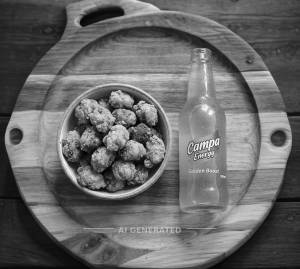 Chicken popcorn  + Campa Energy Golden Boost 300Ml