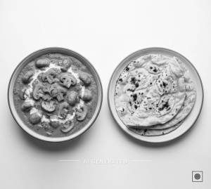 Mushroom butter masala + Tandoori roti plain (1 piece)
