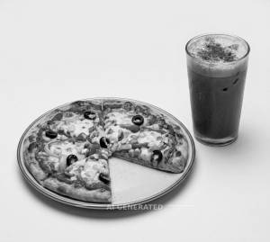 Half Pizza + Cold Coffee