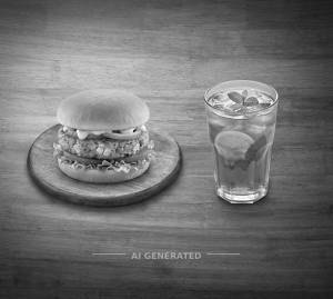 Burger Regular + Lemon Iced Tea