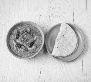 Dal Fry + Plain Roti (1 Piece)