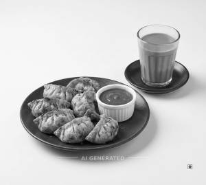 Veg Fried Momos + Tea