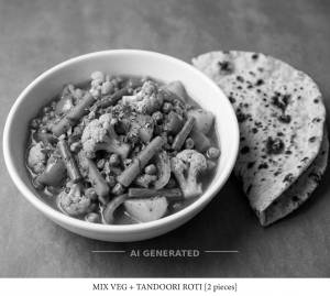 Mix Veg + Tandoori Roti [2 Pieces]