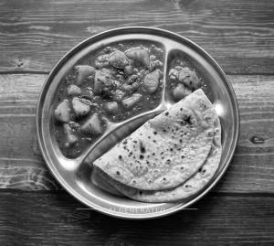 Aloo sabzi gravy + Tawa Roti (2 pieces)