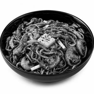 Butter Chilli Garlic Mushroom Noodles
