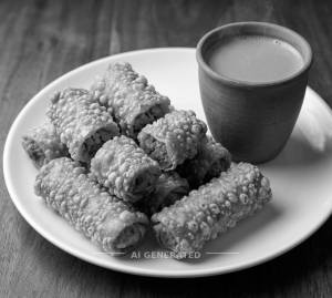 Kurkure Spring Roll + Kuladh Tea