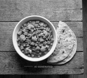 Mix Veg + Plain Roti (2 Pieces)