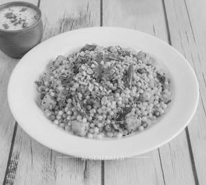 Sabudana Khichadi ( Green Chili ) + Masala Buttermilk