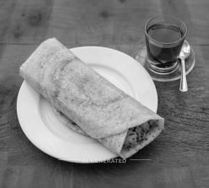 Masala dosa + Black Tea