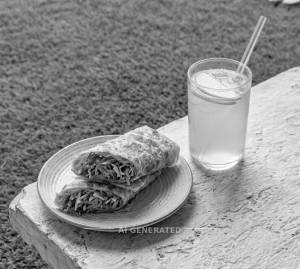 Veg Crispy Wrap + Green Apple Mocktail