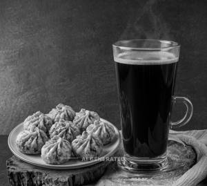 Mix Veg Fried Momos + Premium hot coffee