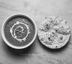 Dal Makhani (Desi Ghee). + Plain Roti (1 Pc)