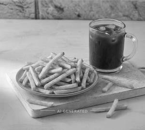 French Fries + Cold Coffee
