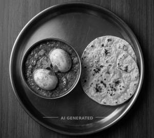 Egg Curry [2 Eggs] + Tawa Roti [2 Pieces]