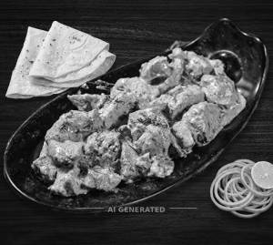 Afghani Soya Chaap + Rumali Roti (2 pieces)