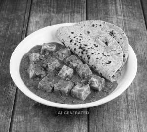Paneer Masala + Tawa Roti (2 pieces)