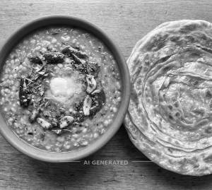 Dal Tadka + Ghee Paratha ( 2 PIECE  ]
