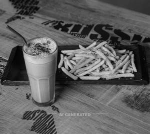Salted Fries + Cold Coffee