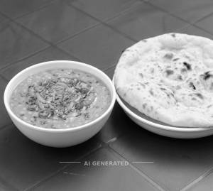Dal Fry + Plain Naan (1 piece)