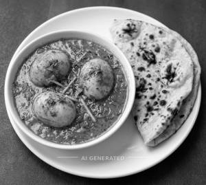 Special Anda Curry + Tandoori Roti (1 piece)