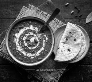 Dal Makhani 500 ML + Plain Roti (2 pieces)