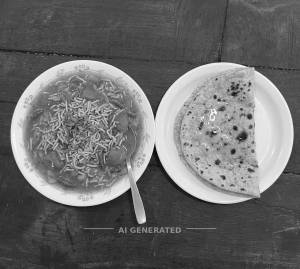 Sev Tamatar + Tawa Butter Roti (1 Piece)