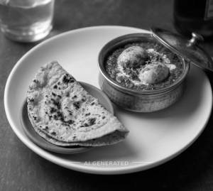Egg Cuury ( Best Seller ) + Tandoor Roti (1 Piece)