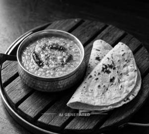 Dal Fry + Tawa Roti (2 pieces)