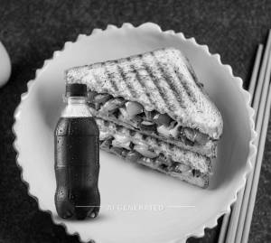 Veg Grilled Sandwich + Cold Drinks 1 Glass