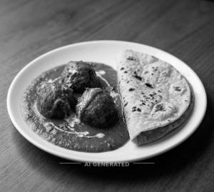 Paneer Kofta + Plain Roti (1 piece)